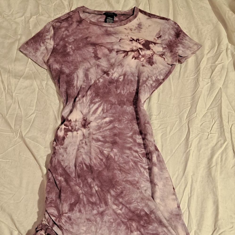 Ruched Purple Dress